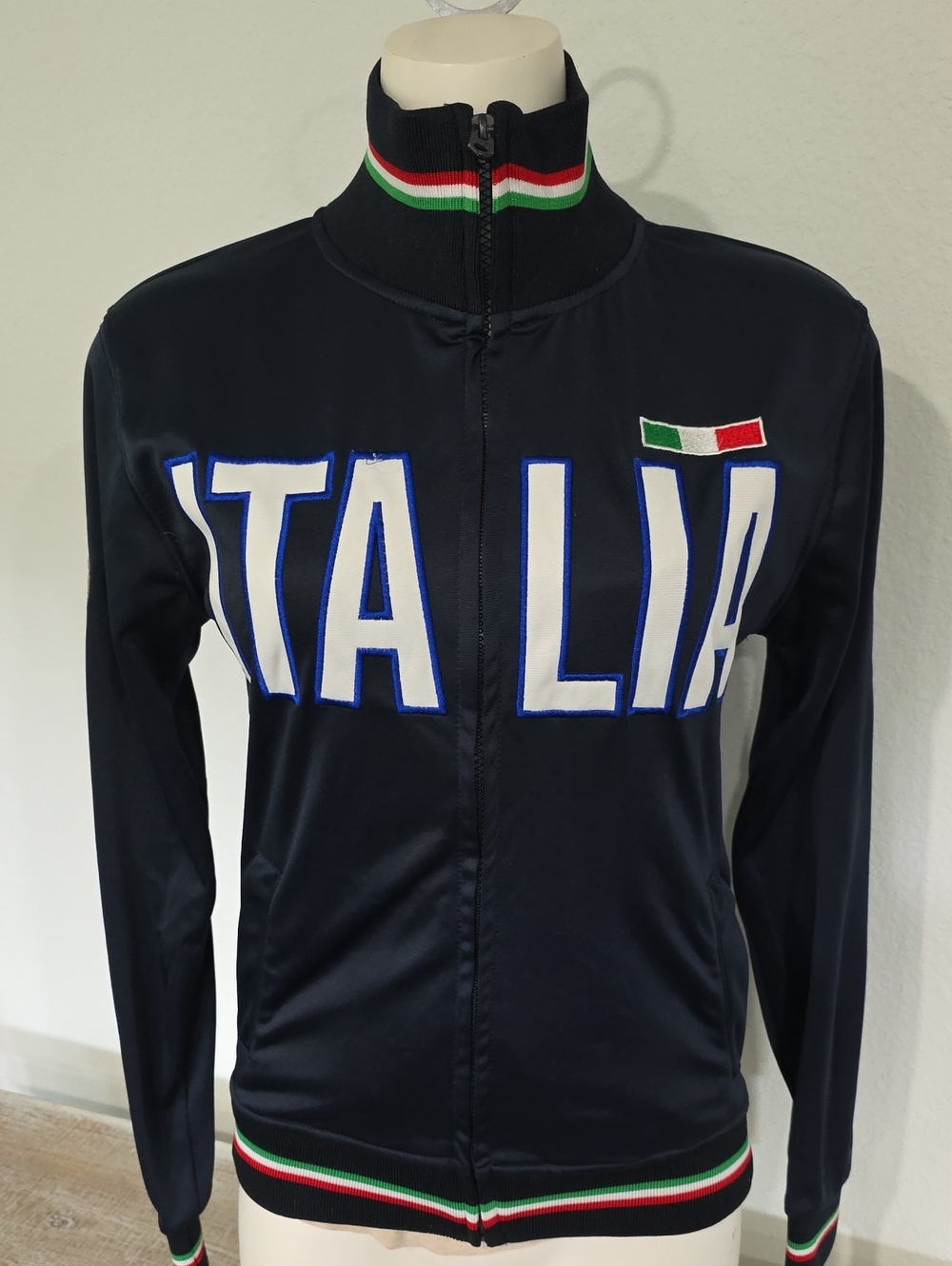 Italia Vintage Jacket with Italian Flag Trim